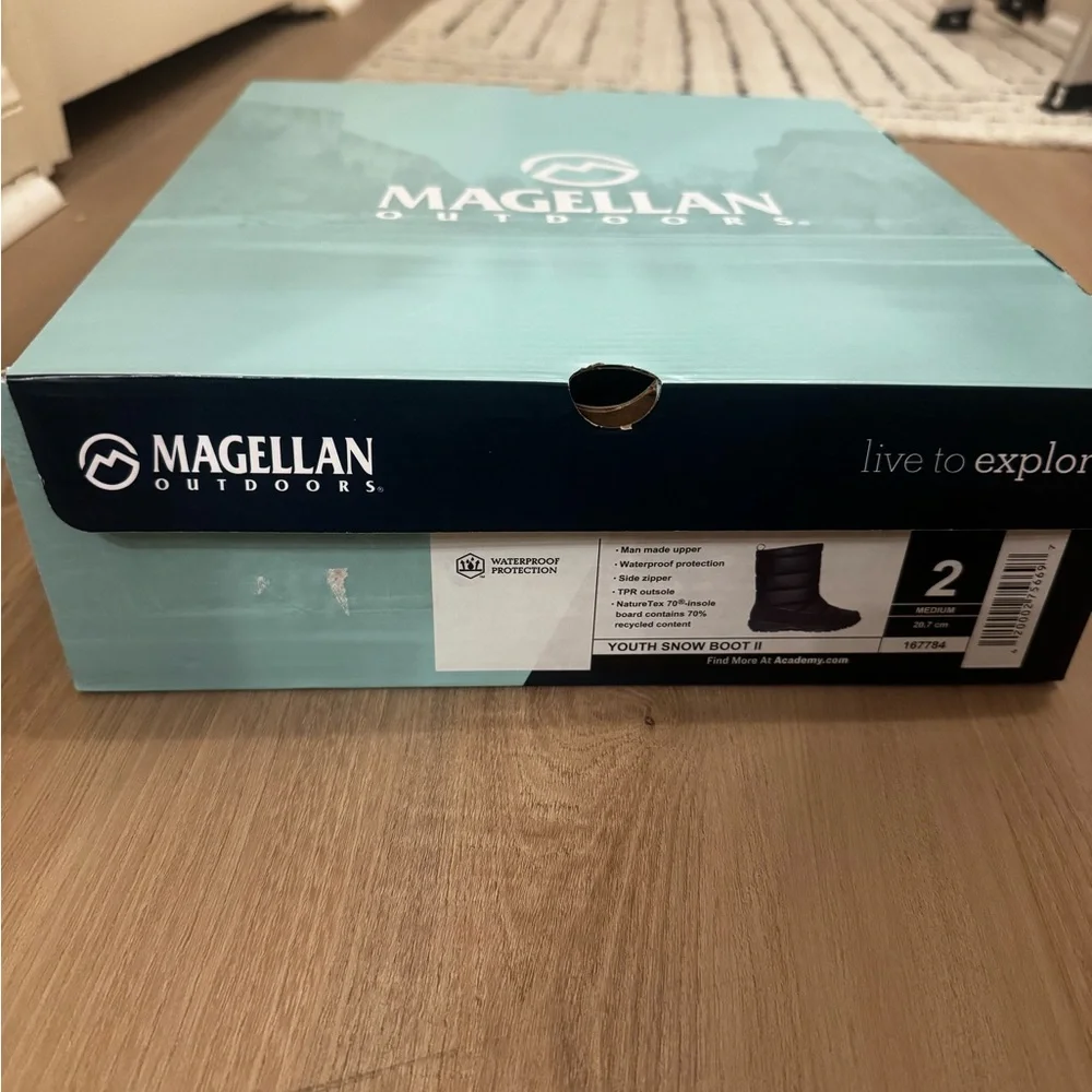 Magellan Kids Black Winter Snow Boots